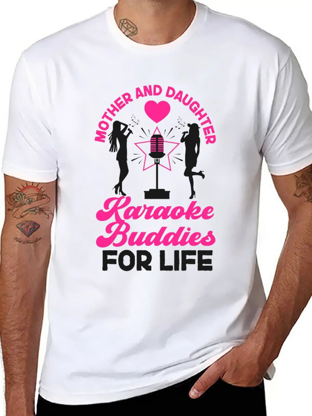 Karaoke Singer Mom Mother And Unisex Short Sleeve Soft Cotton T-Shirt – Casual Everyday Wear