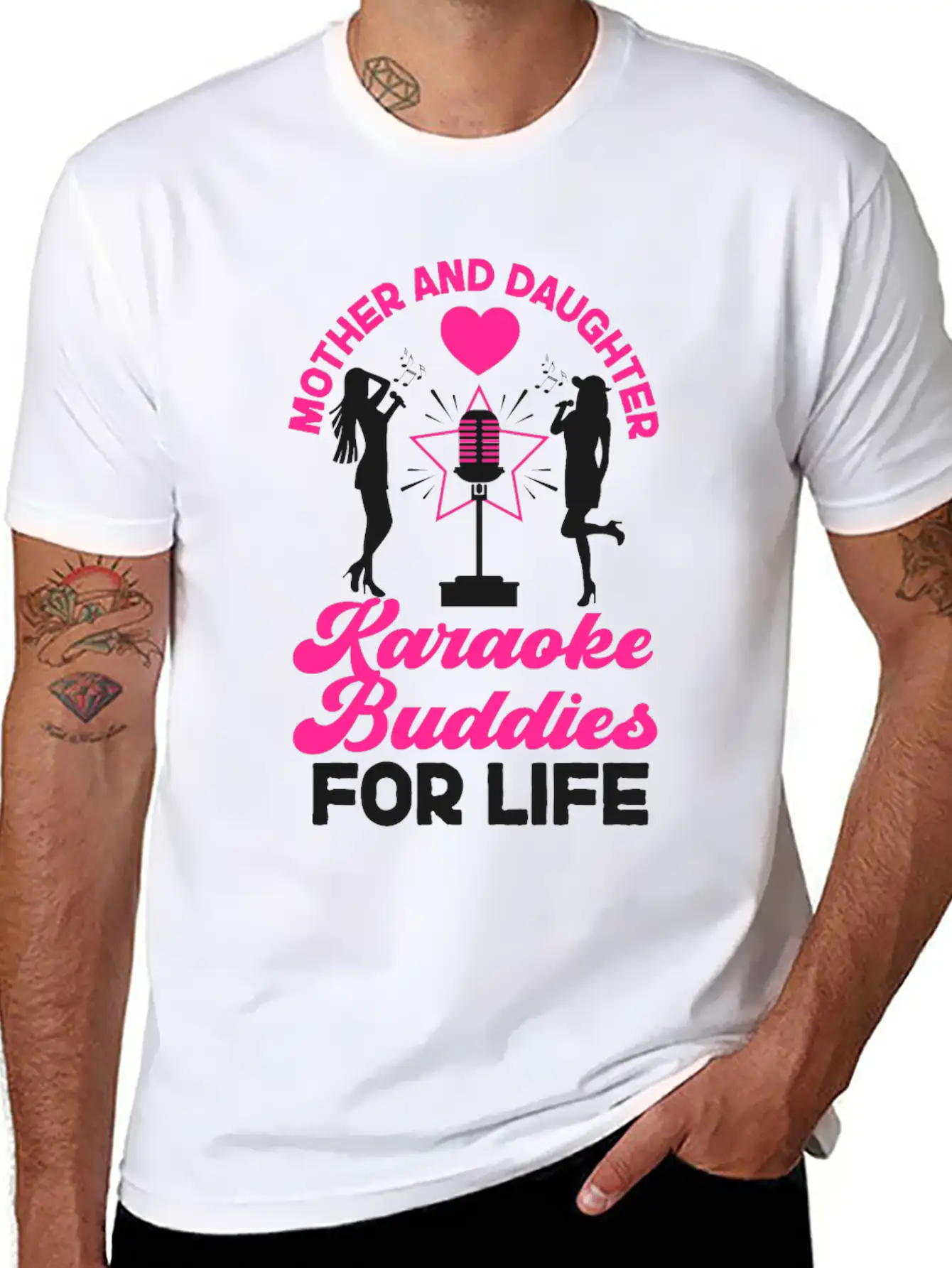 Karaoke Singer Mom Mother And Unisex Short Sleeve Soft Cotton T-Shirt – Casual Everyday Wear