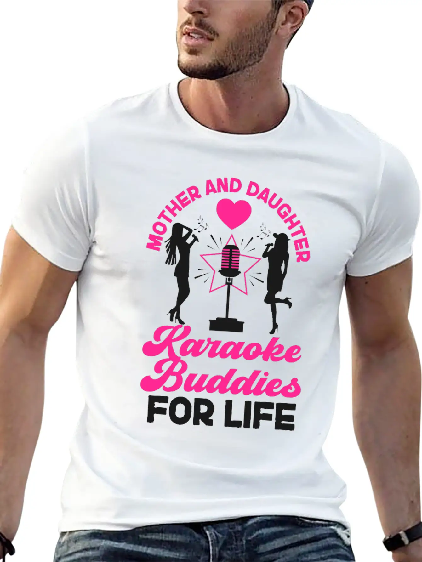 Karaoke Singer Mom Mother And Unisex Short Sleeve Soft Cotton T-Shirt – Casual Everyday Wear