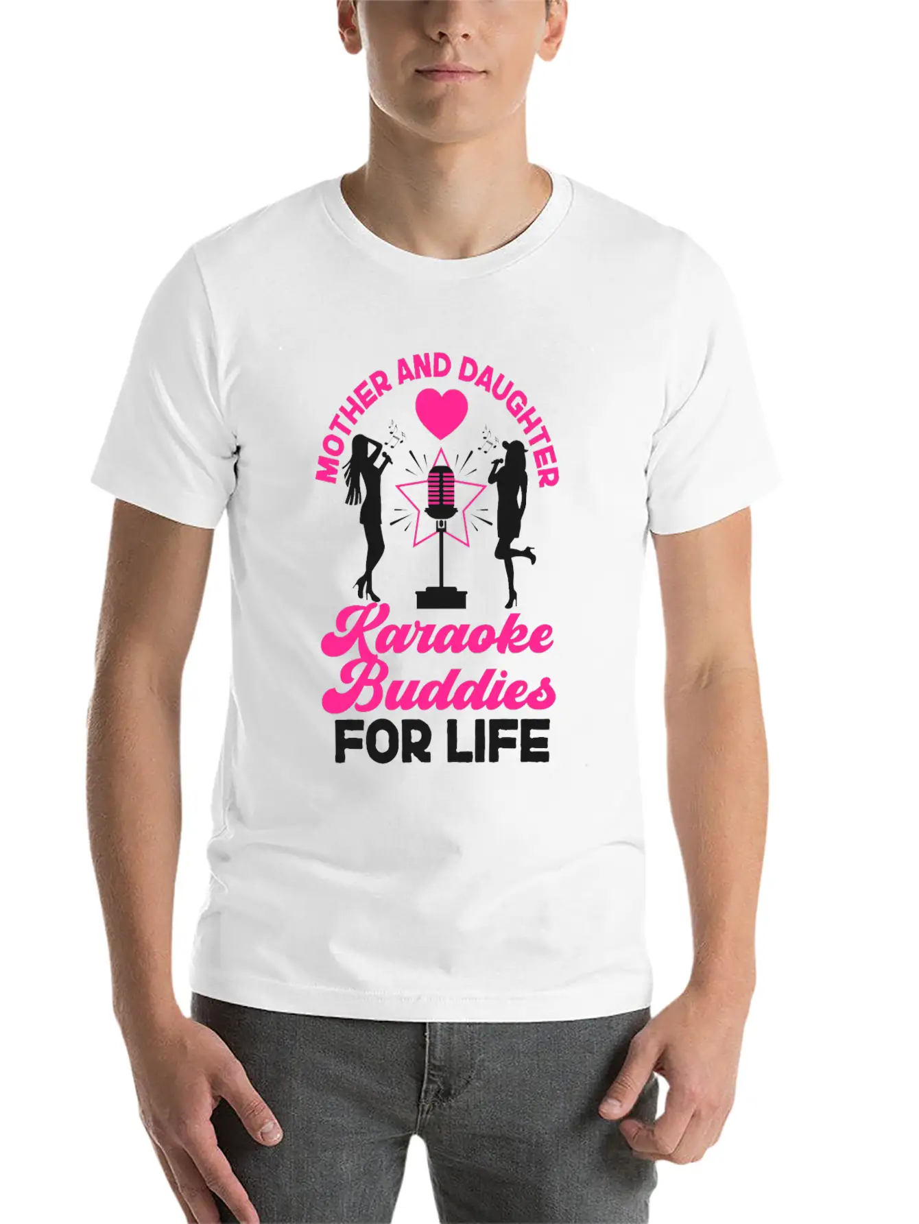 Karaoke Singer Mom Mother And Unisex Short Sleeve Soft Cotton T-Shirt – Casual Everyday Wear