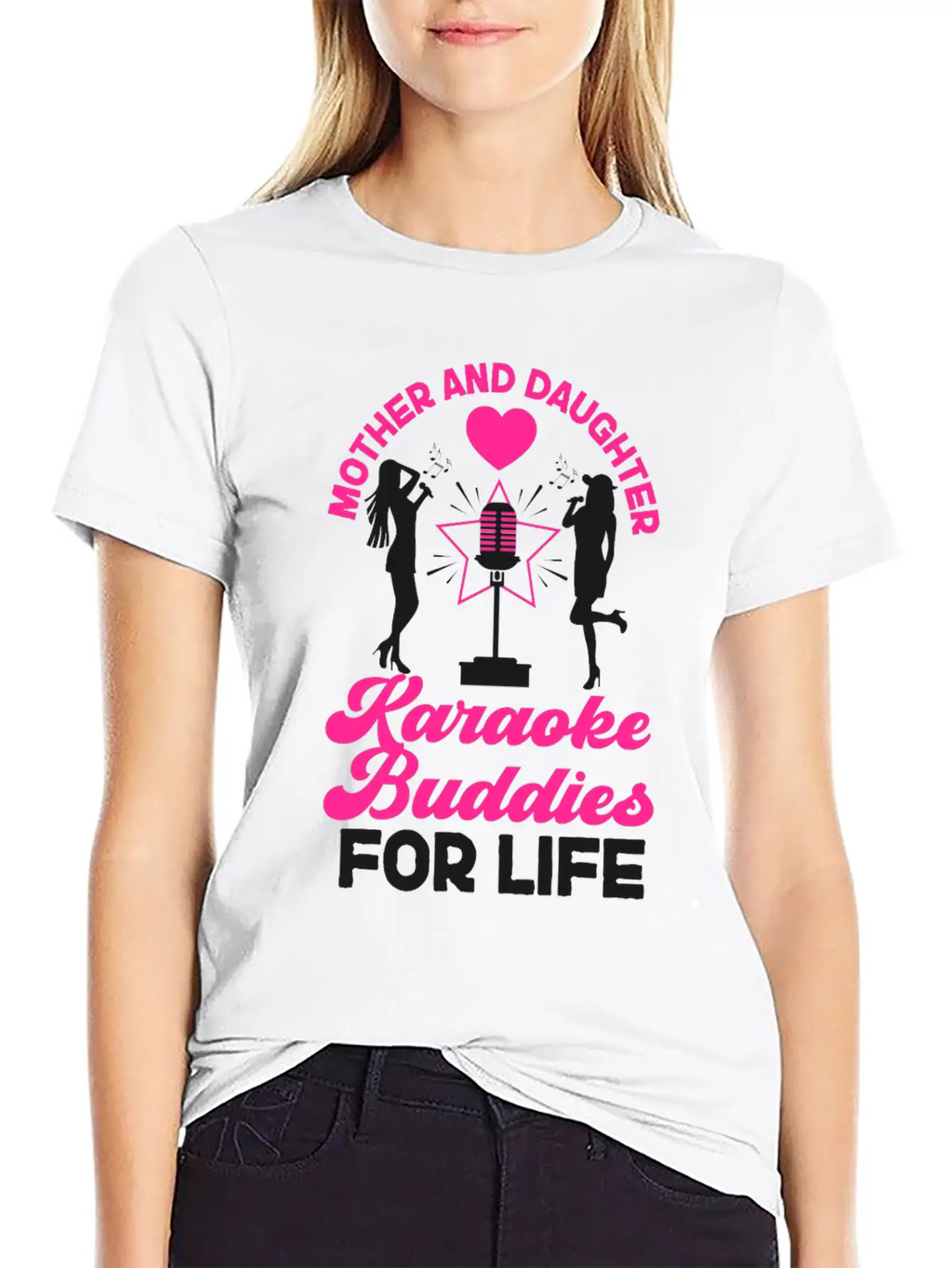 Karaoke Singer Mom Mother And Unisex Short Sleeve Soft Cotton T-Shirt – Casual Everyday Wear