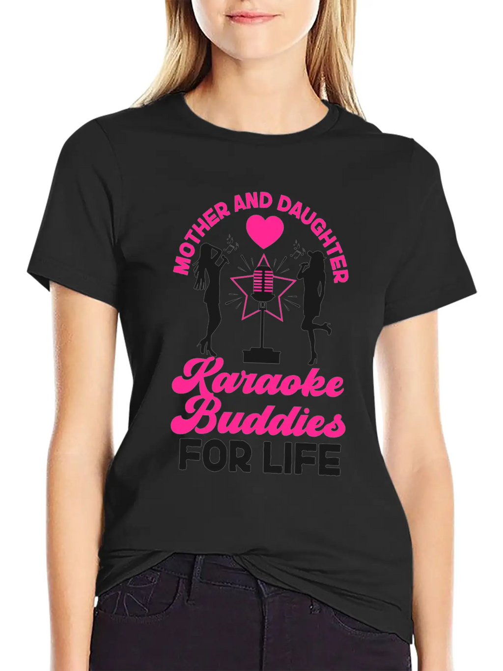 Karaoke Singer Mom Mother And Unisex Short Sleeve Soft Cotton T-Shirt – Casual Everyday Wear