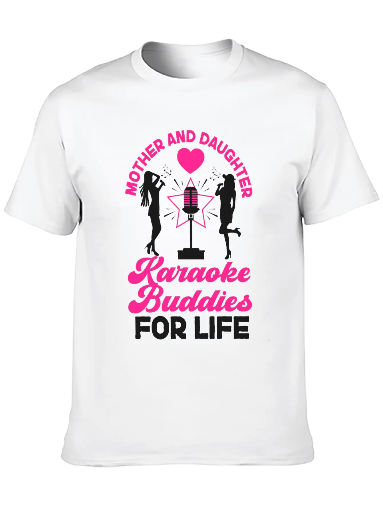 Karaoke Singer Mom Mother And Unisex Short Sleeve Soft Cotton T-Shirt – Casual Everyday Wear