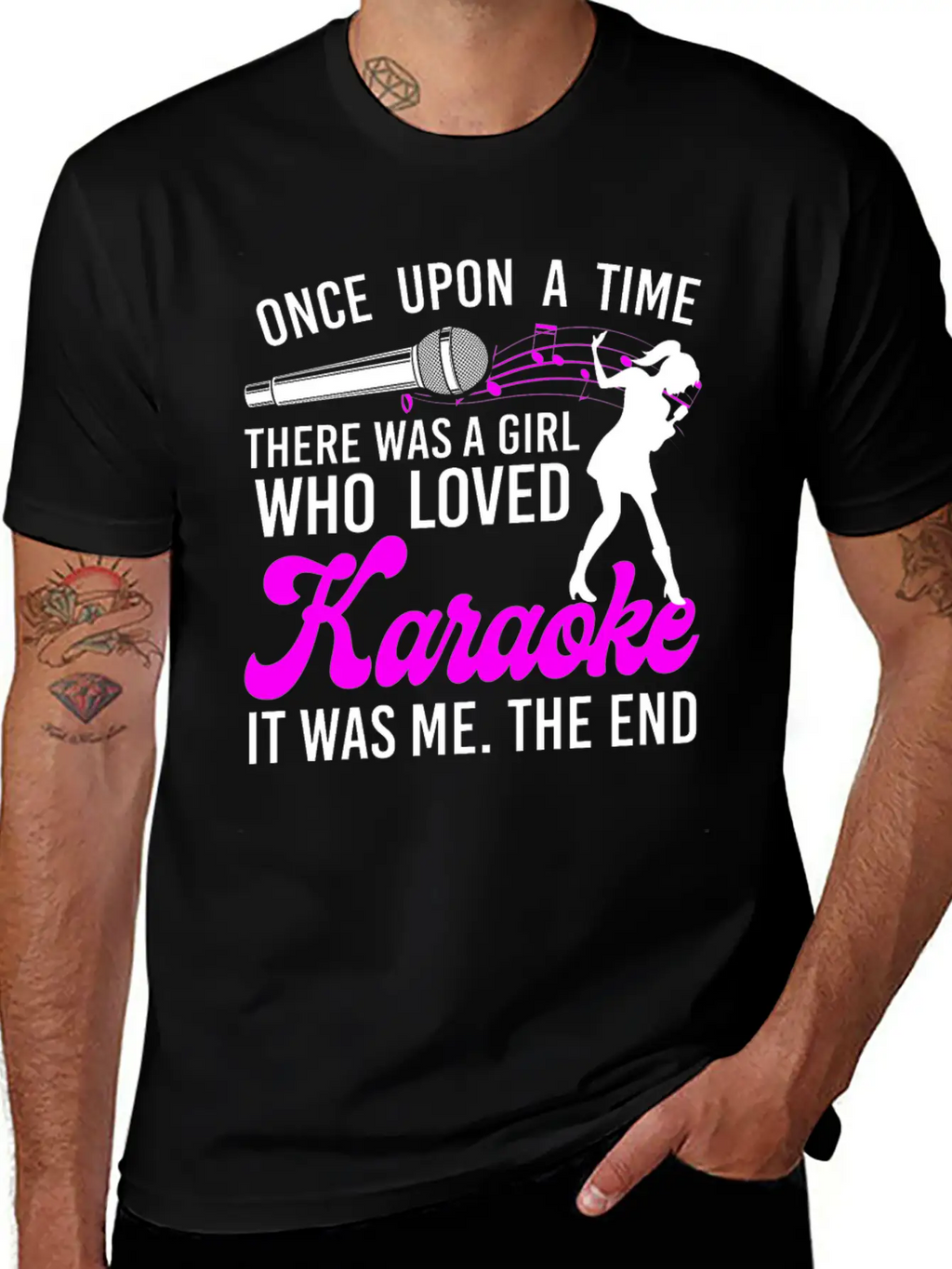 Karaoke Singer Once Upon A Time Breathable Graphic T-Shirt – Perfect For Casual Days