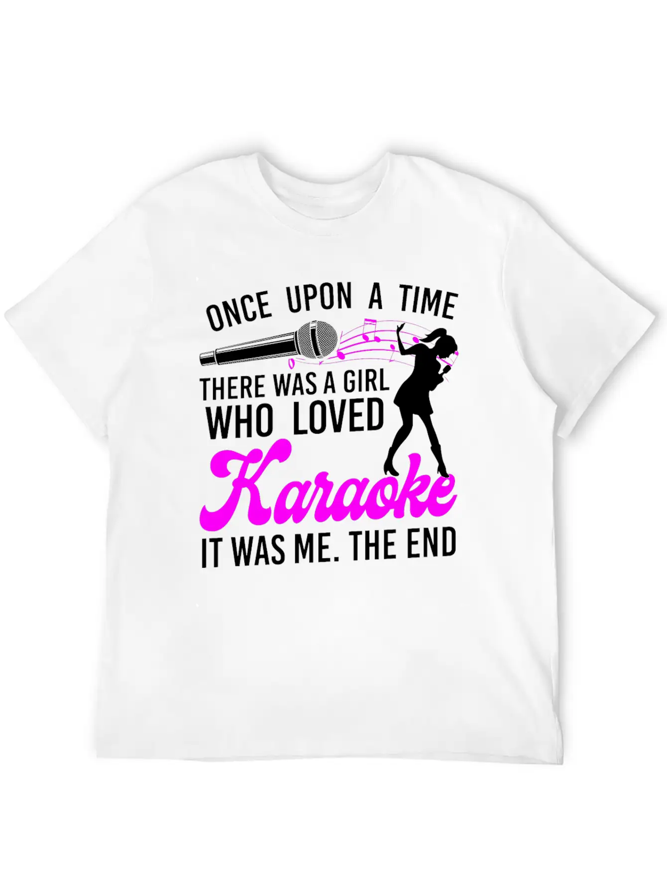 Karaoke Singer Once Upon A Time Breathable Graphic T-Shirt – Perfect For Casual Days