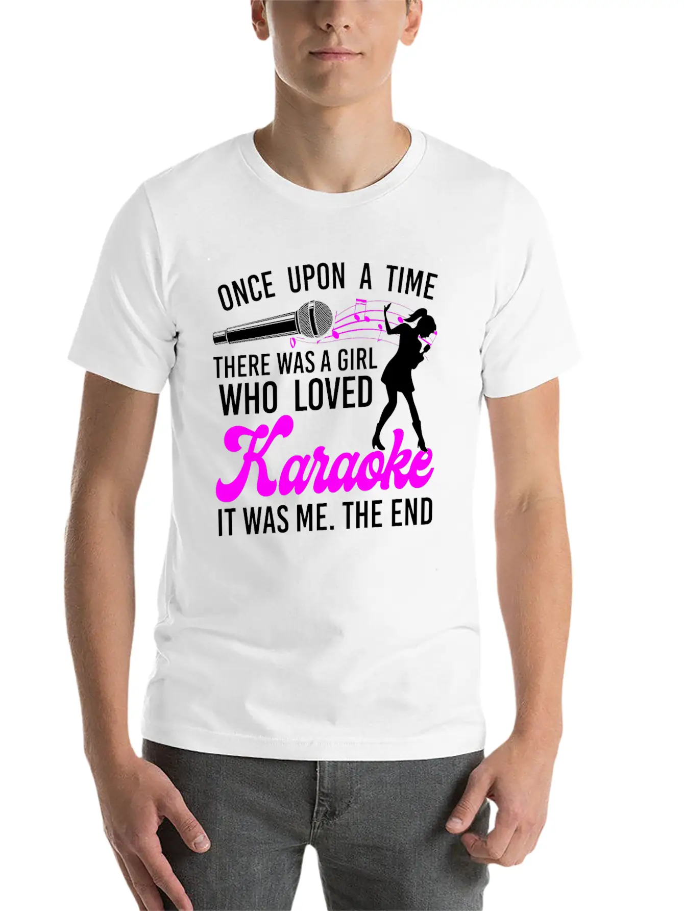 Karaoke Singer Once Upon A Time Breathable Graphic T-Shirt – Perfect For Casual Days