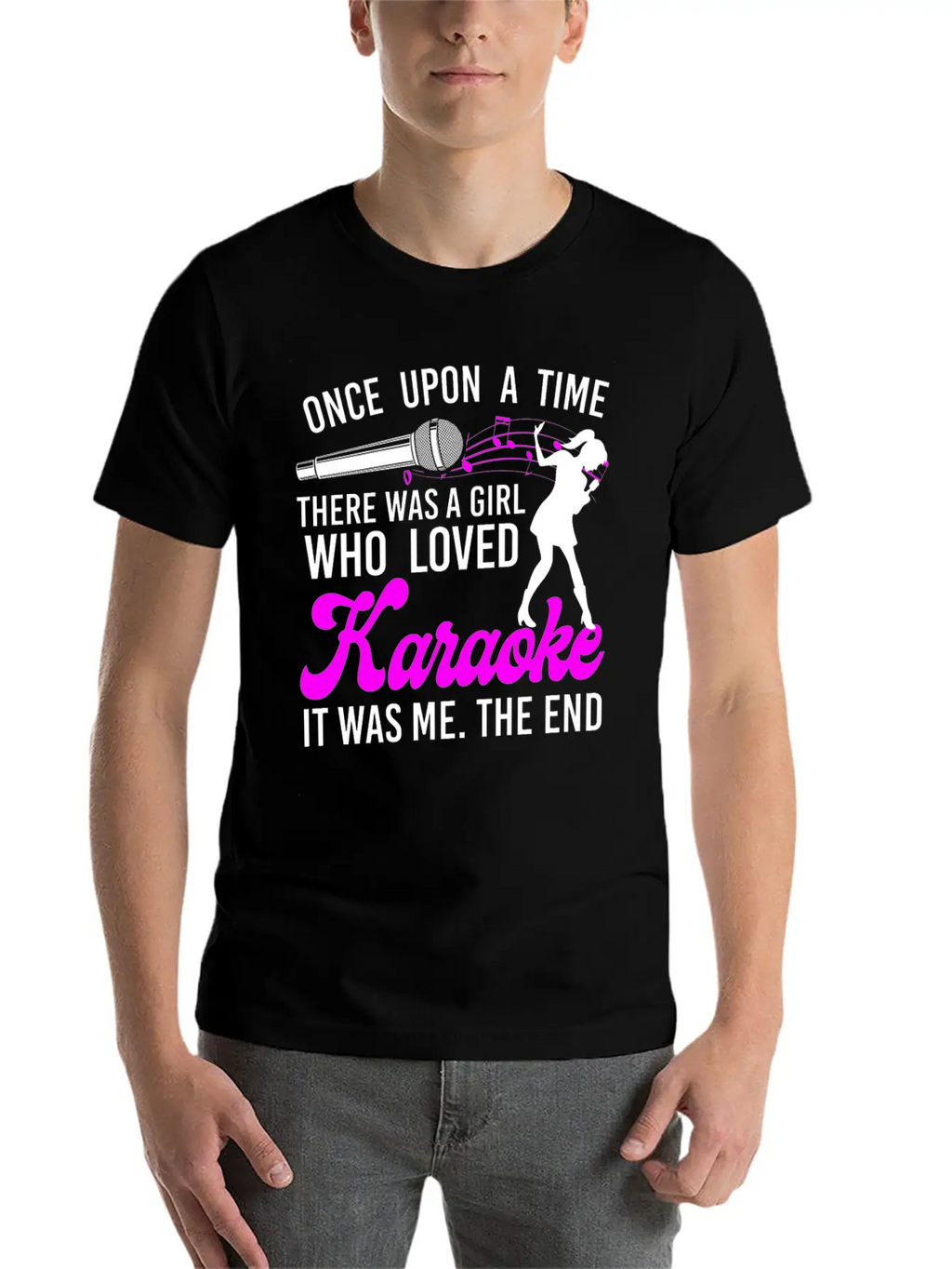 Karaoke Singer Once Upon A Time Breathable Graphic T-Shirt – Perfect For Casual Days