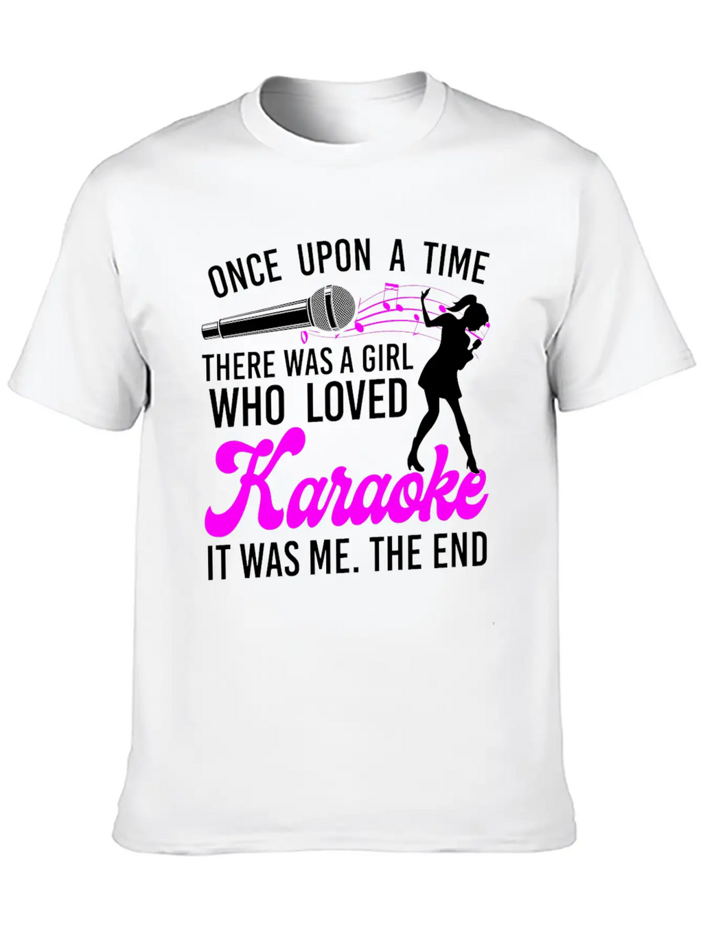 Karaoke Singer Once Upon A Time Breathable Graphic T-Shirt – Perfect For Casual Days