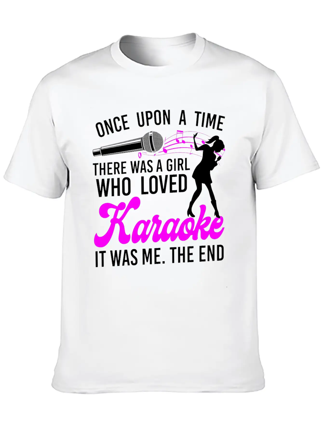 Karaoke Singer Once Upon A Time Breathable Graphic T-Shirt – Perfect For Casual Days
