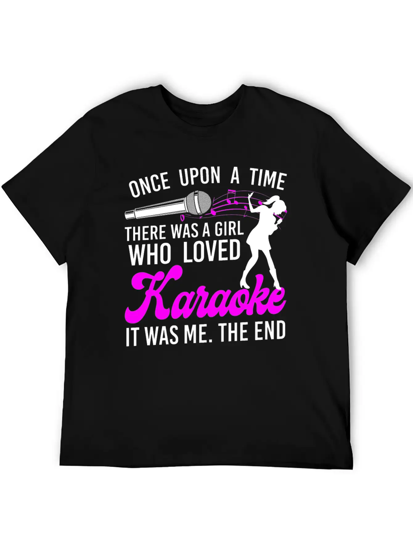 Karaoke Singer Once Upon A Time Breathable Graphic T-Shirt – Perfect For Casual Days