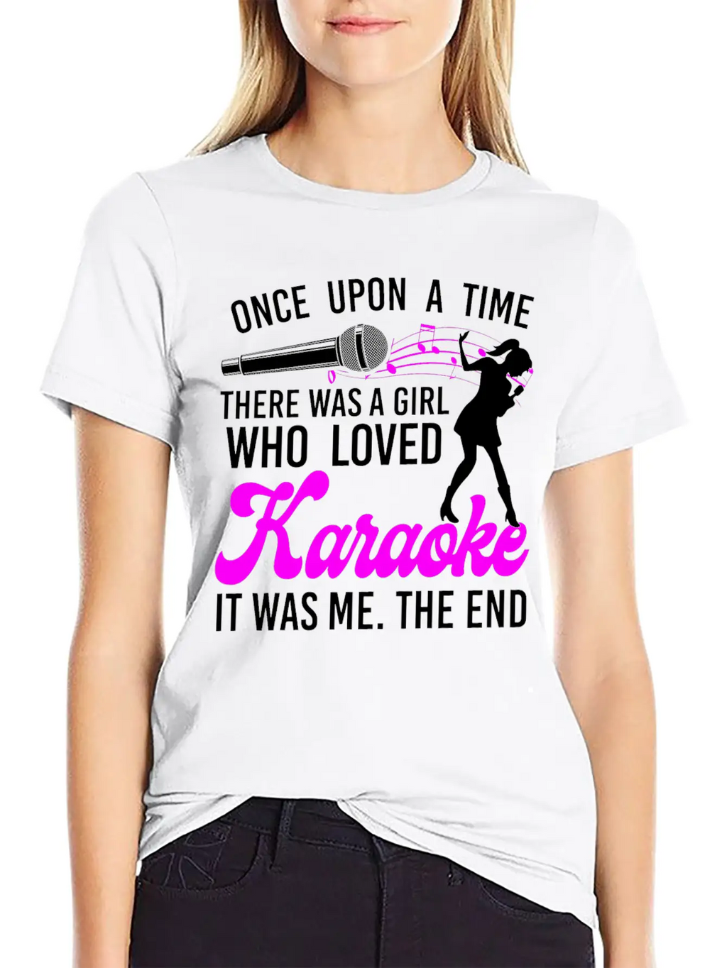 Karaoke Singer Once Upon A Time Breathable Graphic T-Shirt – Perfect For Casual Days