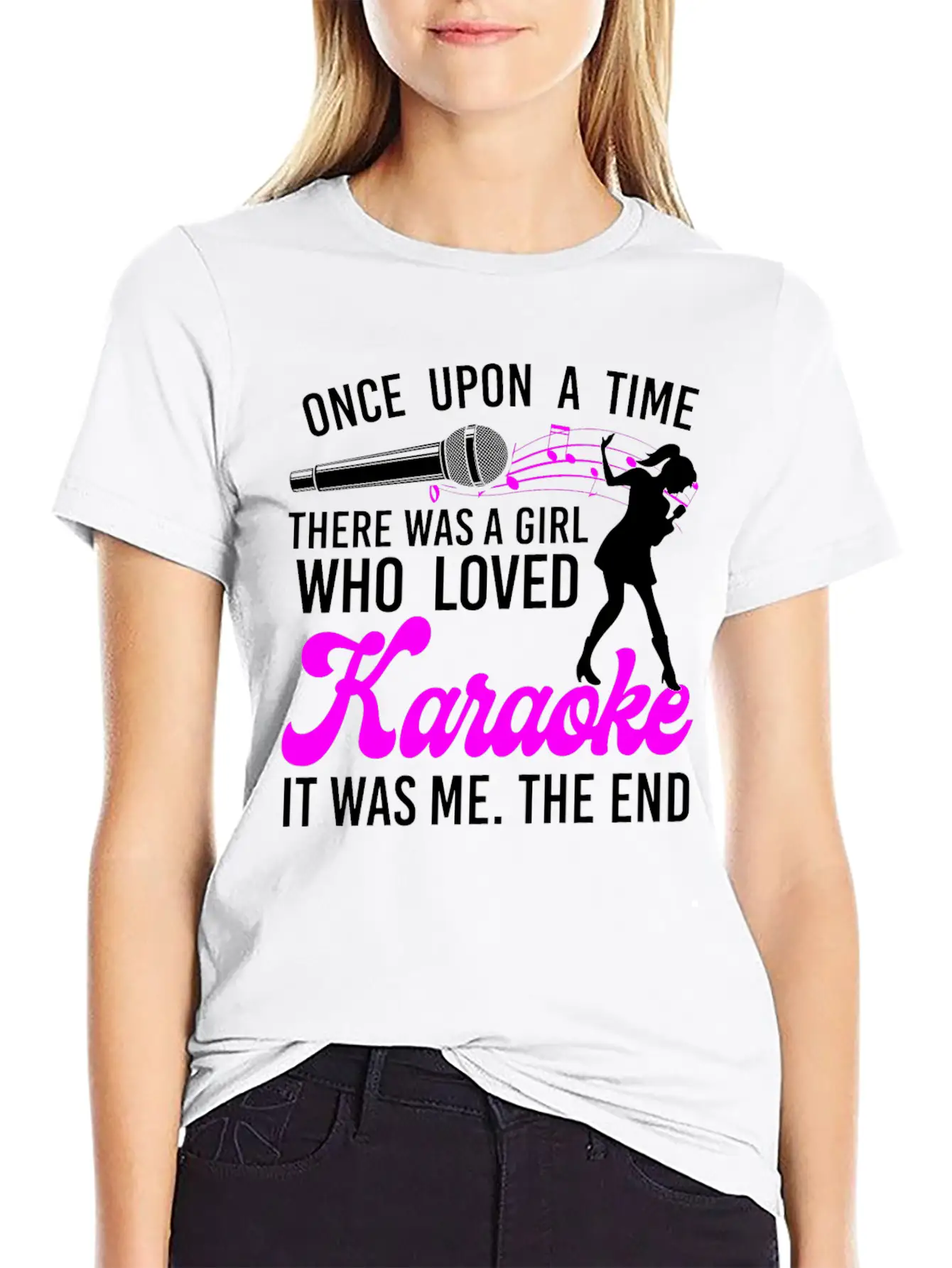 Karaoke Singer Once Upon A Time Breathable Graphic T-Shirt – Perfect For Casual Days