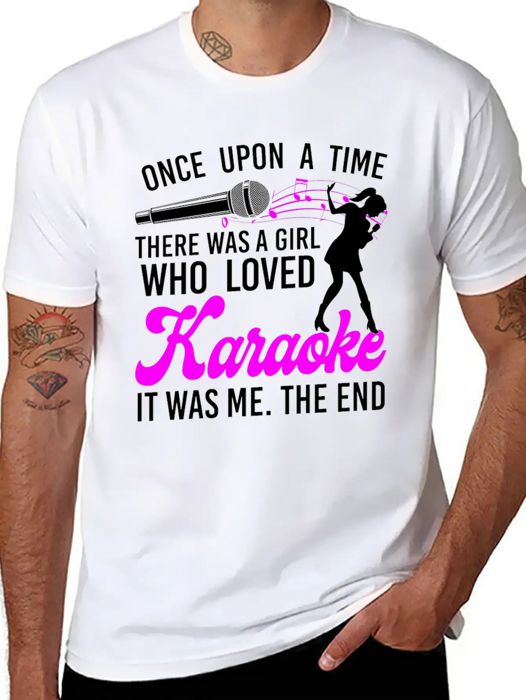 Karaoke Singer Once Upon A Time Breathable Graphic T-Shirt – Perfect For Casual Days