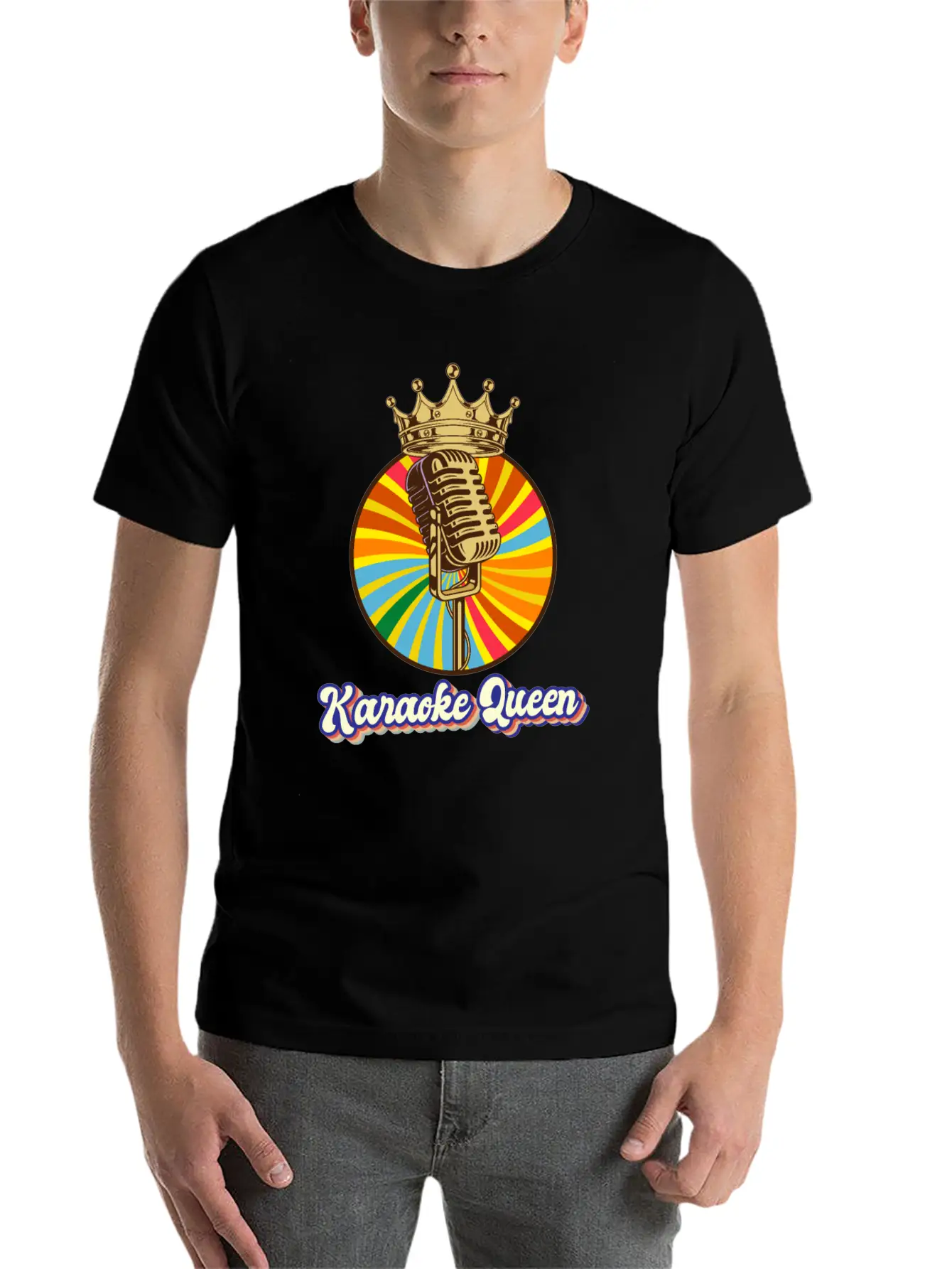 Karaoke Singing Singer Gift Unisex Short Sleeve Soft Cotton T-Shirt – Casual Everyday Wear