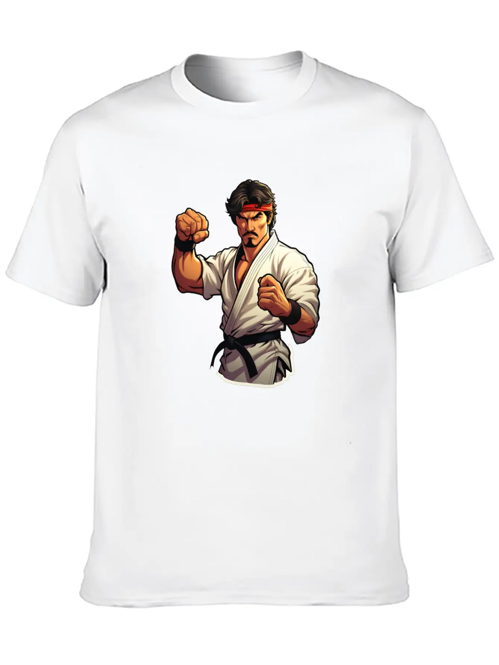 Karate Fighter Classic Fit Graphic Tee For Daily Comfort – Unisex Cotton Shirt