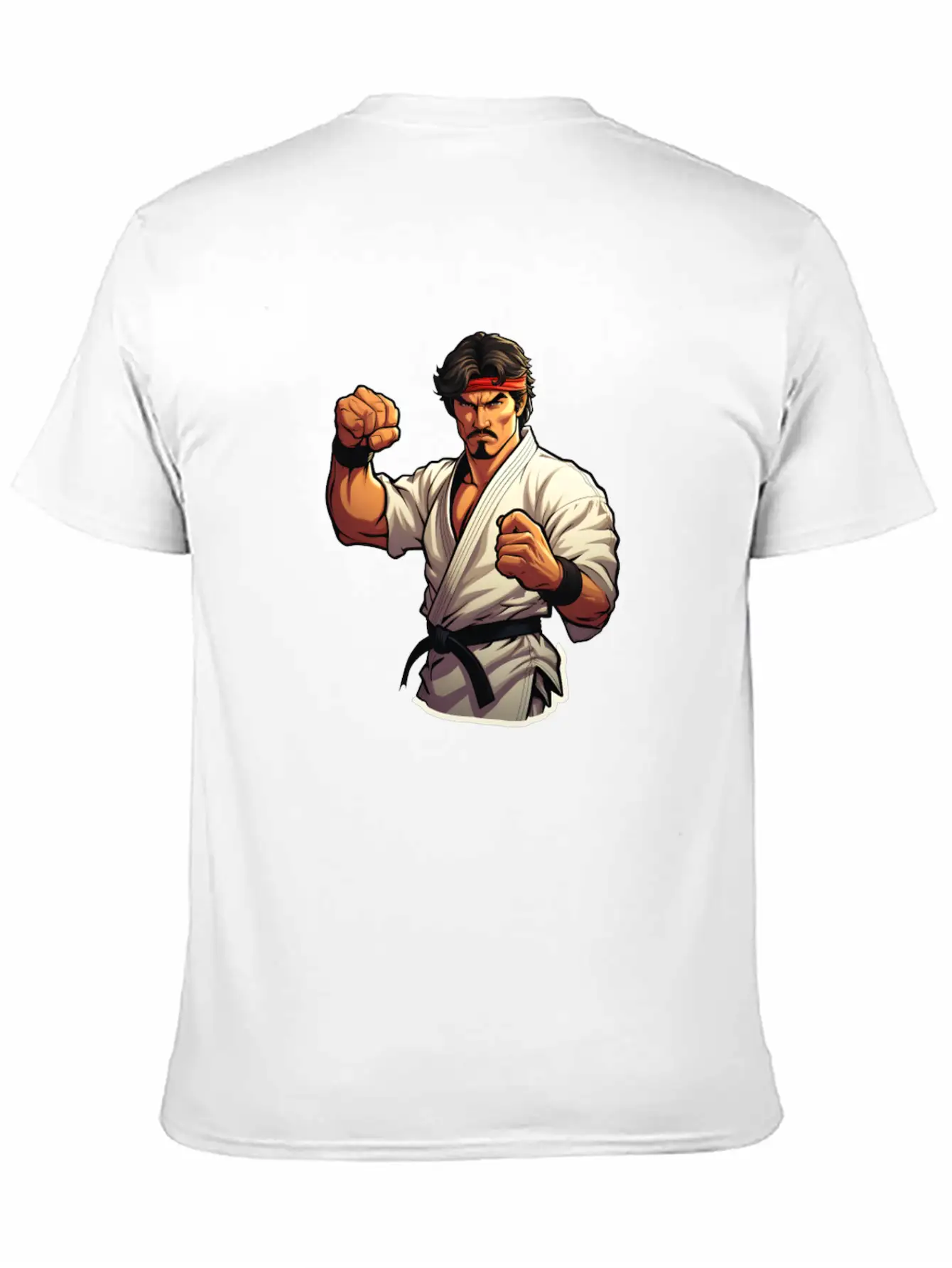Karate Fighter Classic Fit Graphic Tee For Daily Comfort – Unisex Cotton Shirt