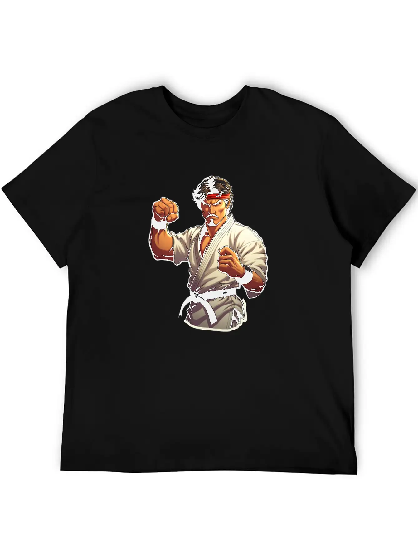 Karate Fighter Classic Fit Graphic Tee For Daily Comfort – Unisex Cotton Shirt