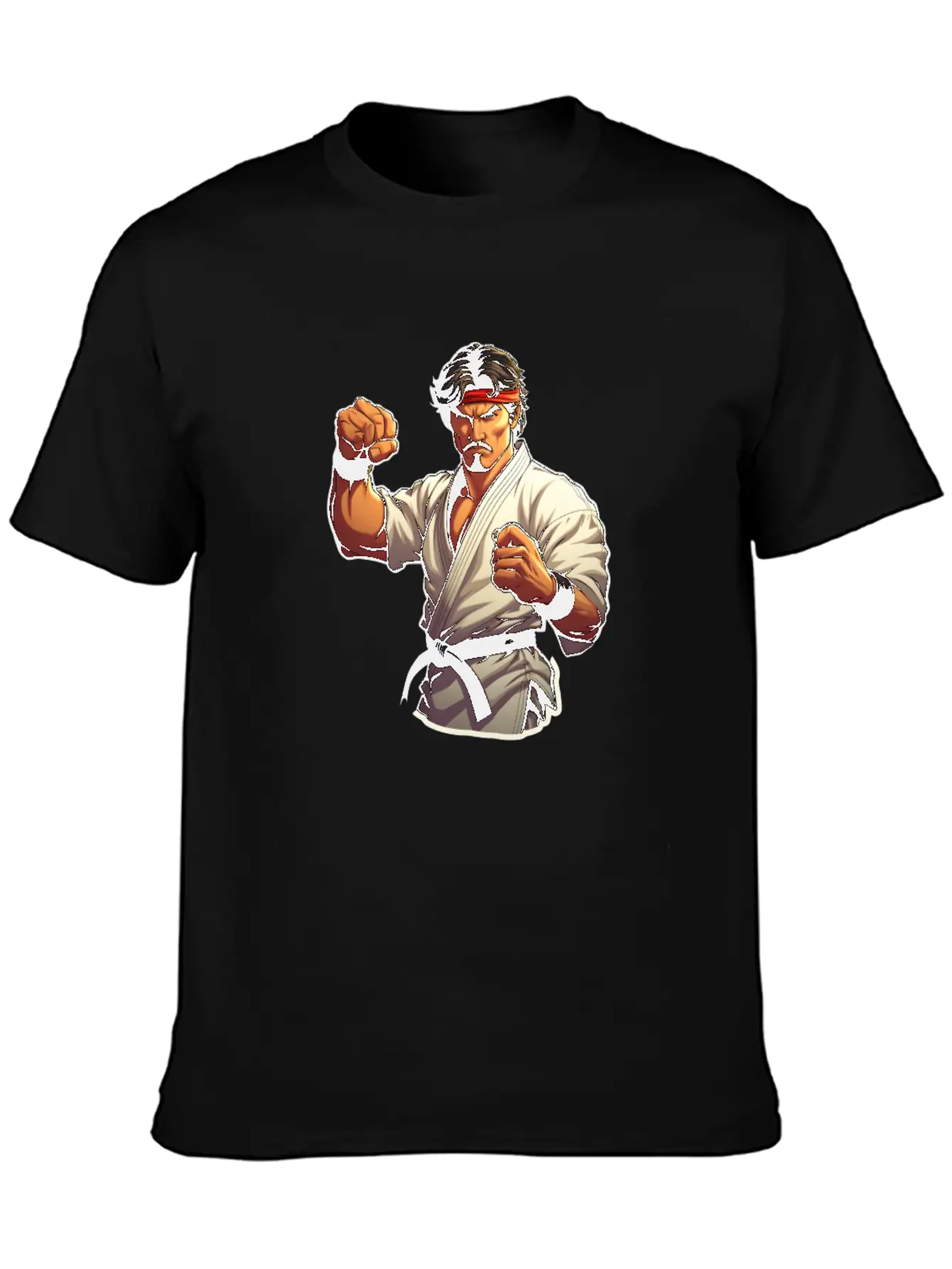 Karate Fighter Classic Fit Graphic Tee For Daily Comfort – Unisex Cotton Shirt