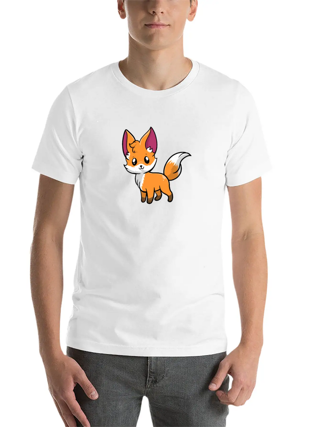Kawaii Anime Red Fox Foxes Essential Cotton Tee For Daily Outfits – Unisex Style