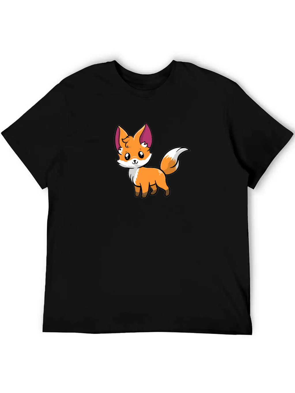Kawaii Anime Red Fox Foxes Essential Cotton Tee For Daily Outfits – Unisex Style
