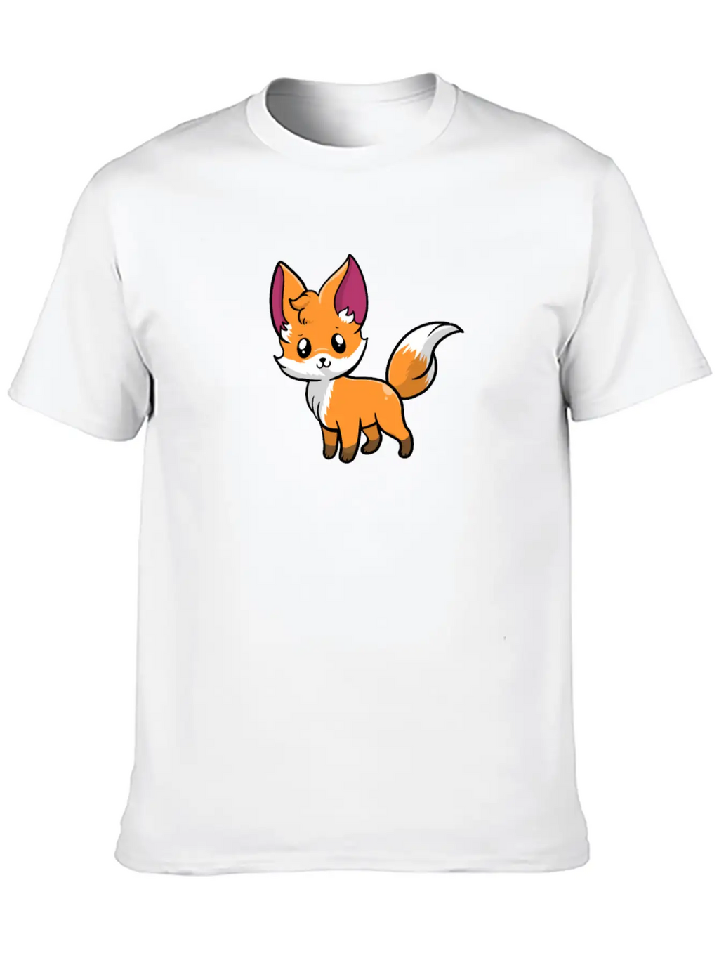 Kawaii Anime Red Fox Foxes Essential Cotton Tee For Daily Outfits – Unisex Style