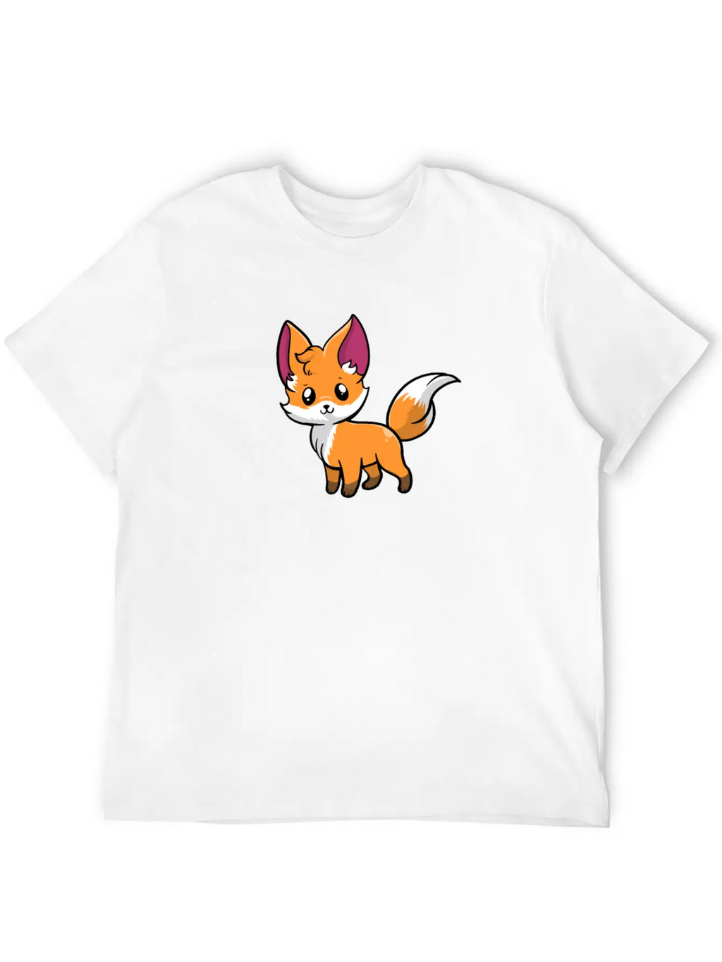 Kawaii Anime Red Fox Foxes Essential Cotton Tee For Daily Outfits – Unisex Style