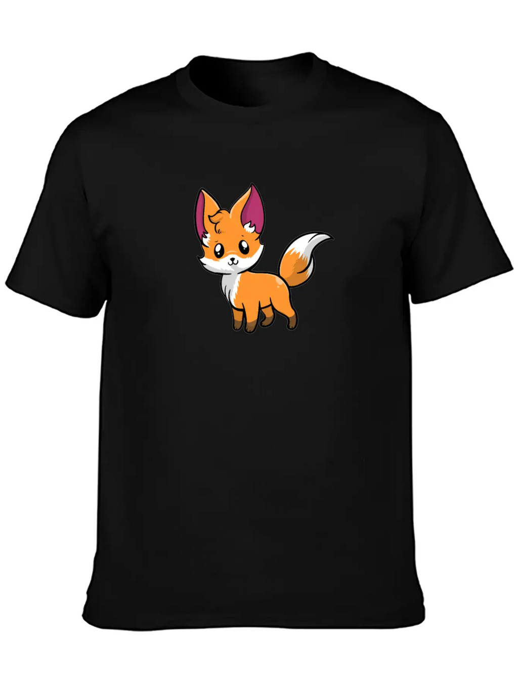 Kawaii Anime Red Fox Foxes Essential Cotton Tee For Daily Outfits – Unisex Style