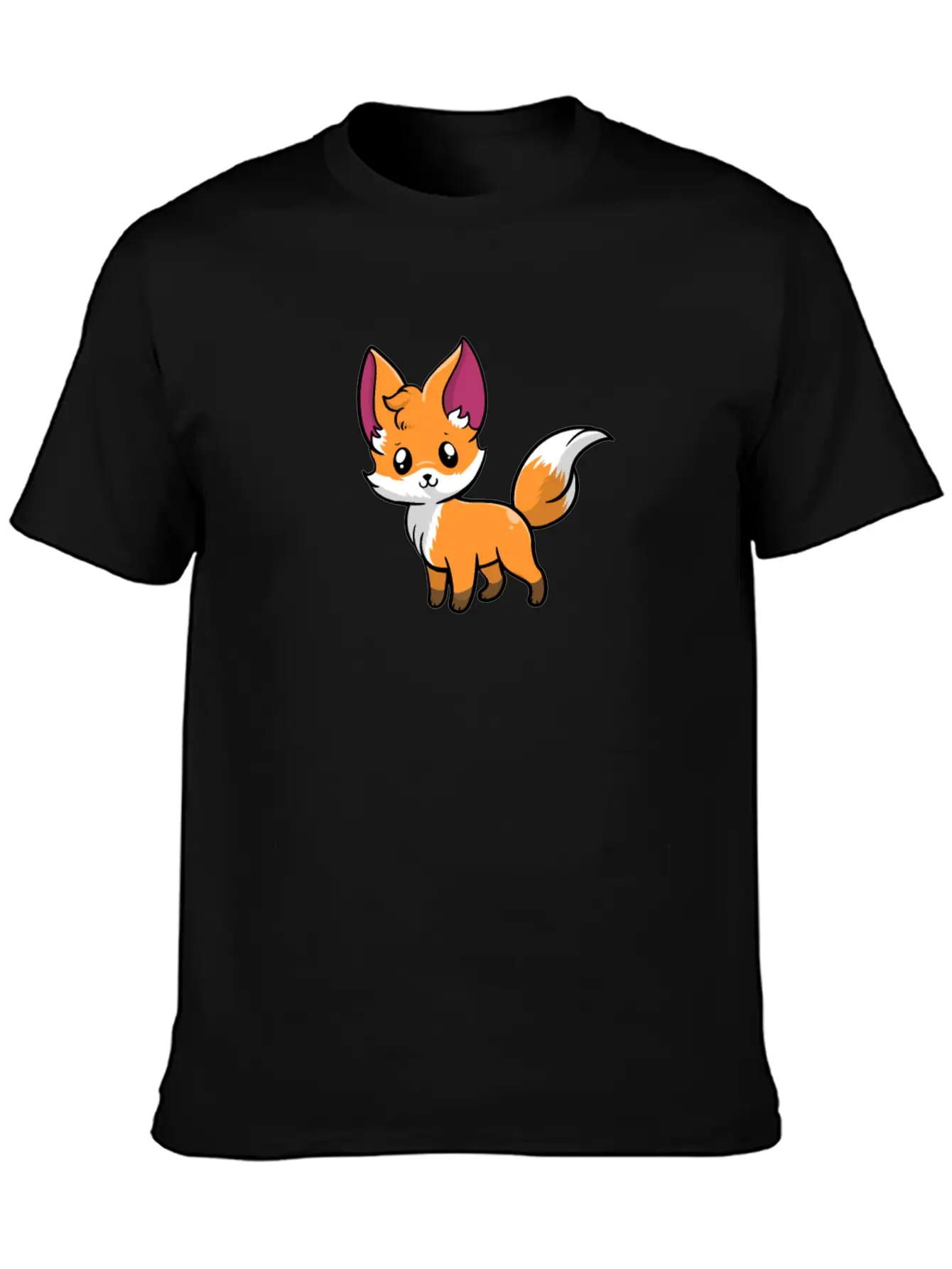 Kawaii Anime Red Fox Foxes Essential Cotton Tee For Daily Outfits – Unisex Style