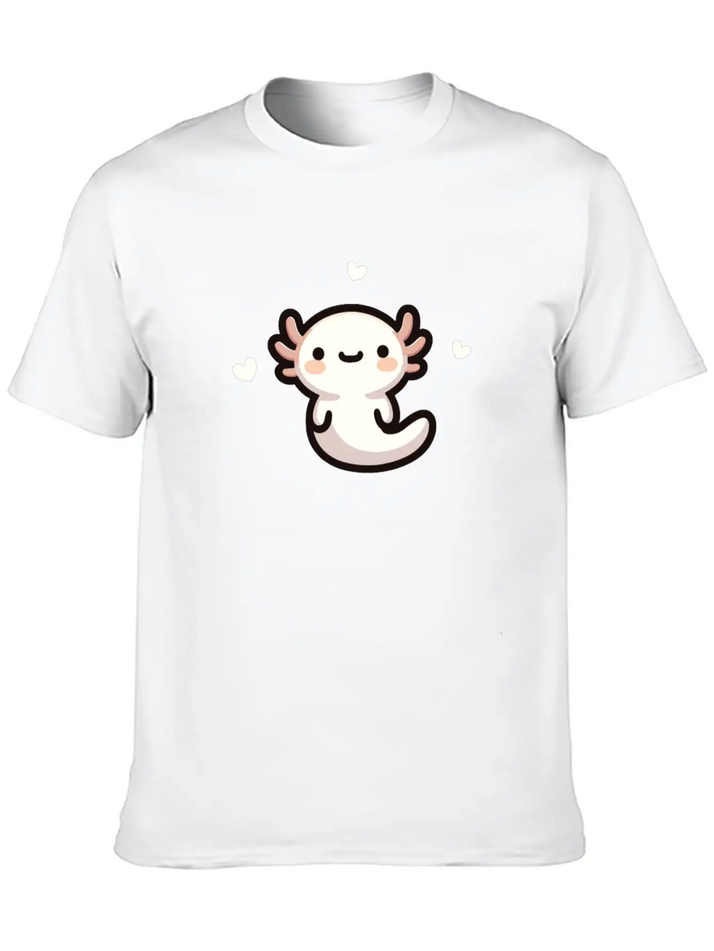 Kawaii Axolotl Cute Pattern Casual Graphic T-Shirt – Simple And Comfortable Daily Wear