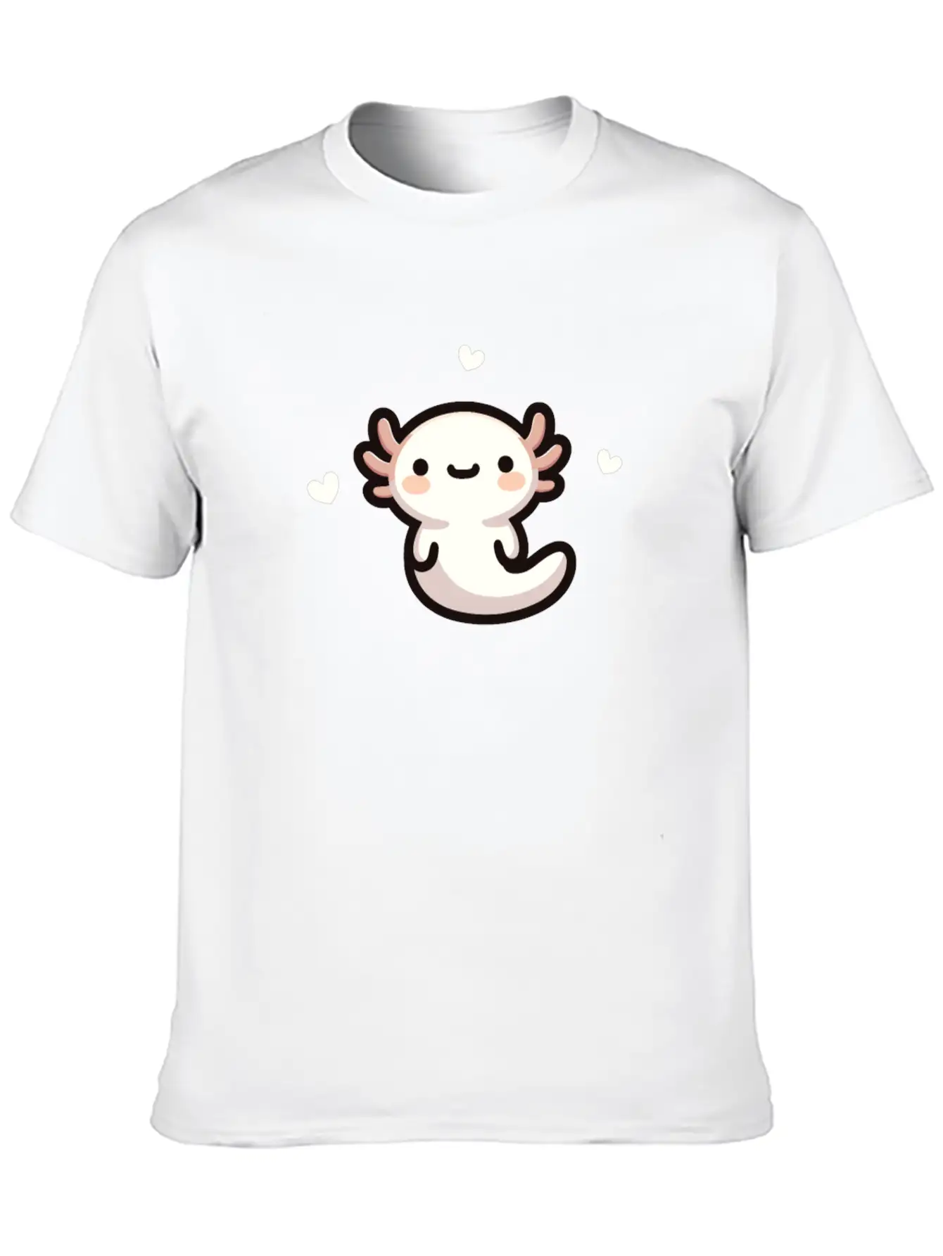 Kawaii Axolotl Cute Pattern Casual Graphic T-Shirt – Simple And Comfortable Daily Wear