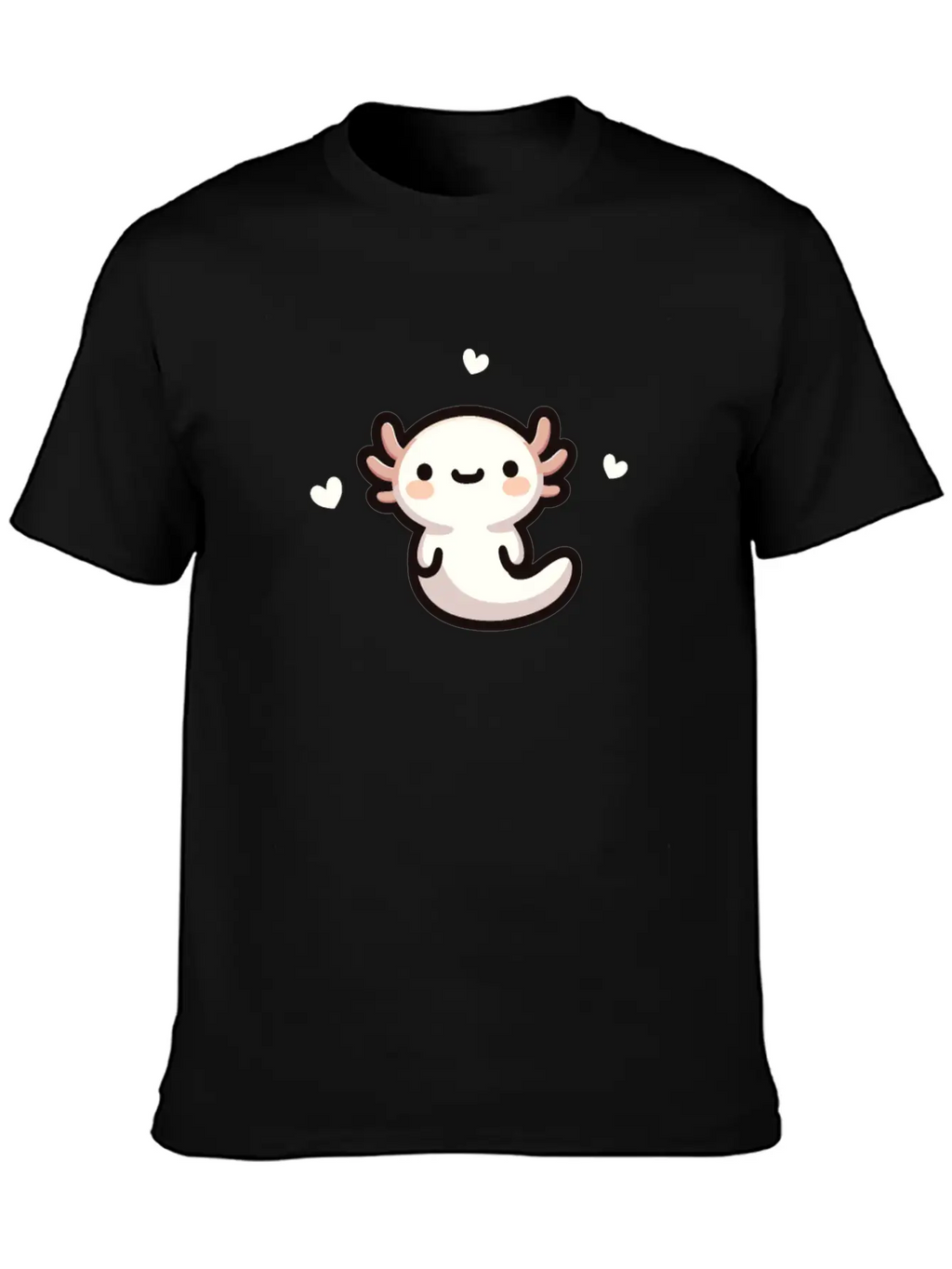 Kawaii Axolotl Cute Pattern Casual Graphic T-Shirt – Simple And Comfortable Daily Wear