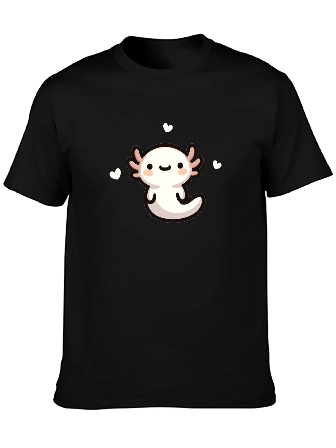 Kawaii Axolotl Cute Pattern Casual Graphic T-Shirt – Simple And Comfortable Daily Wear