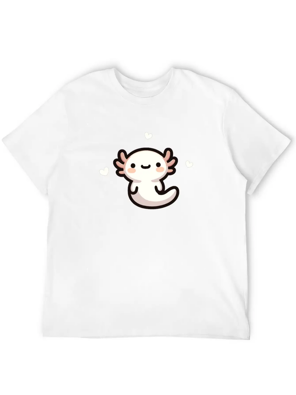 Kawaii Axolotl Cute Pattern Casual Graphic T-Shirt – Simple And Comfortable Daily Wear