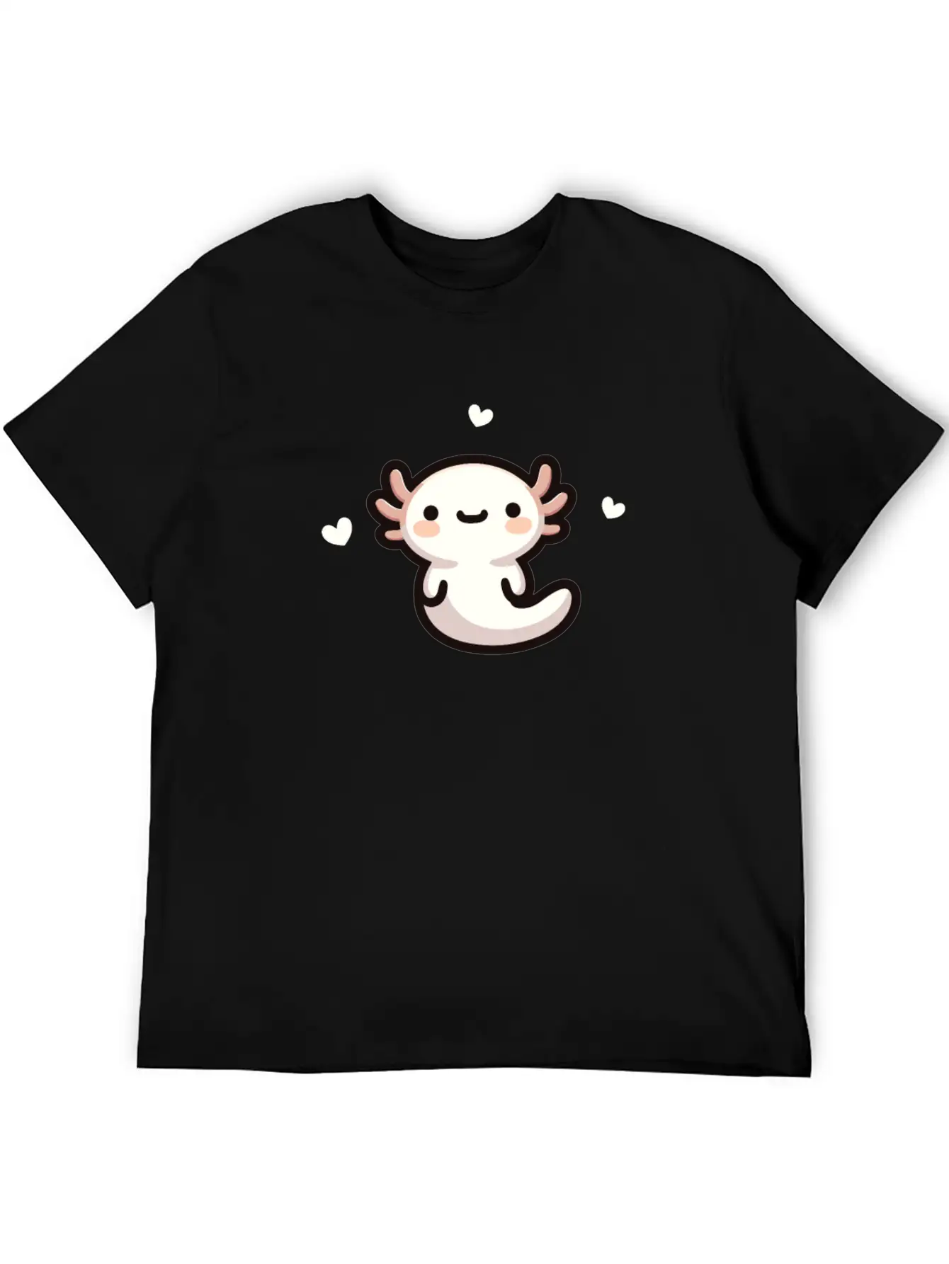 Kawaii Axolotl Cute Pattern Casual Graphic T-Shirt – Simple And Comfortable Daily Wear