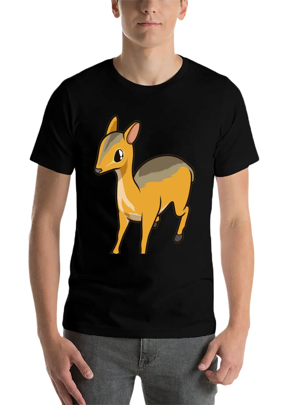 Kawaii Chevrotain Breathable Soft Cotton T-Shirt – Timeless Casual Look