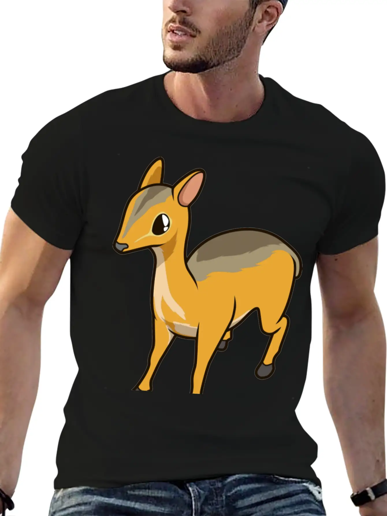Kawaii Chevrotain Breathable Soft Cotton T-Shirt – Timeless Casual Look