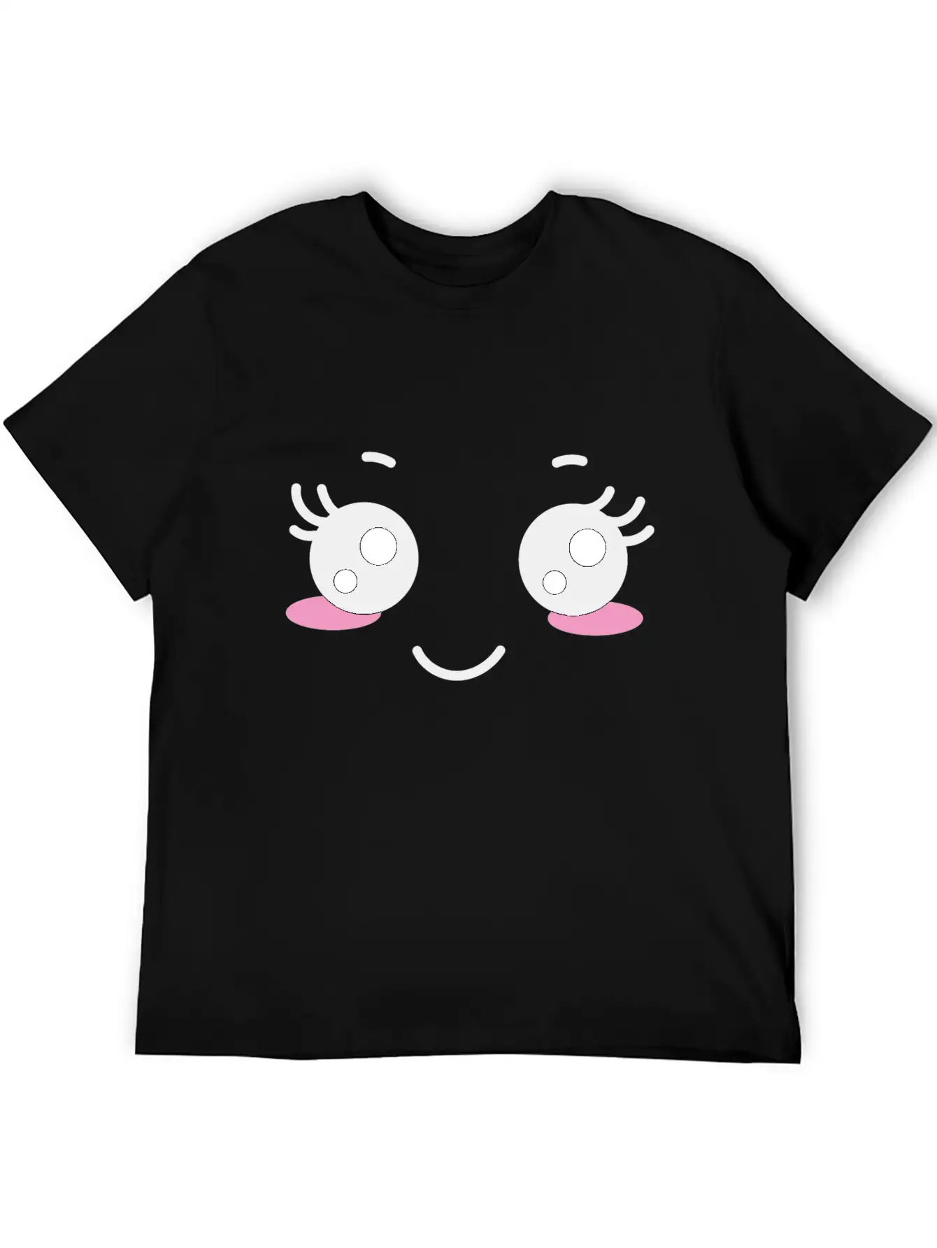 Kawaii Face Unisex Casual T-Shirt – Clean Design For Daily Comfort