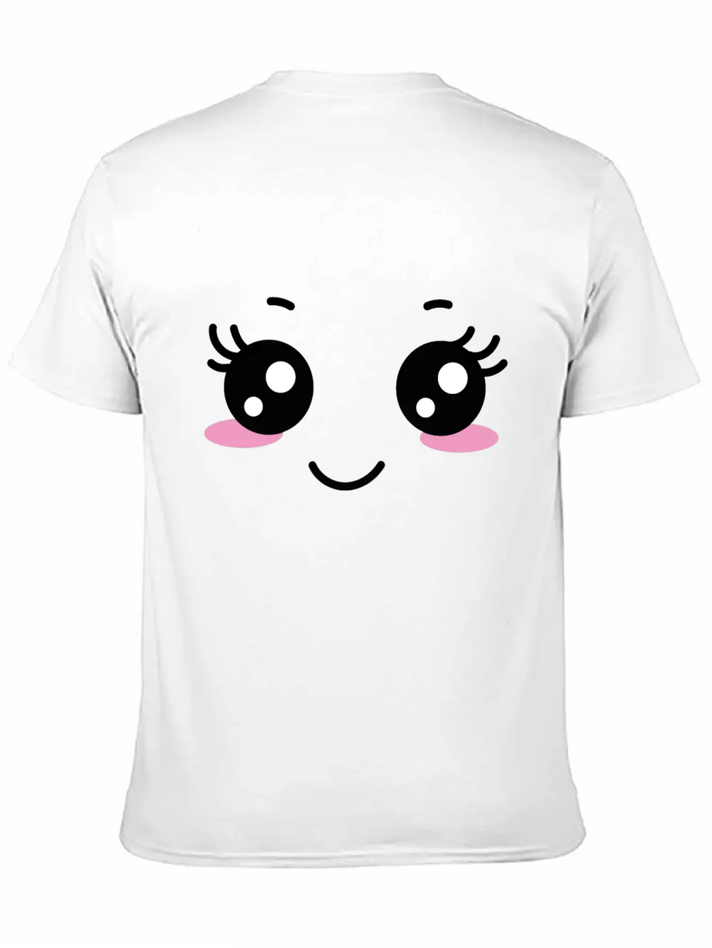 Kawaii Face Unisex Casual T-Shirt – Clean Design For Daily Comfort