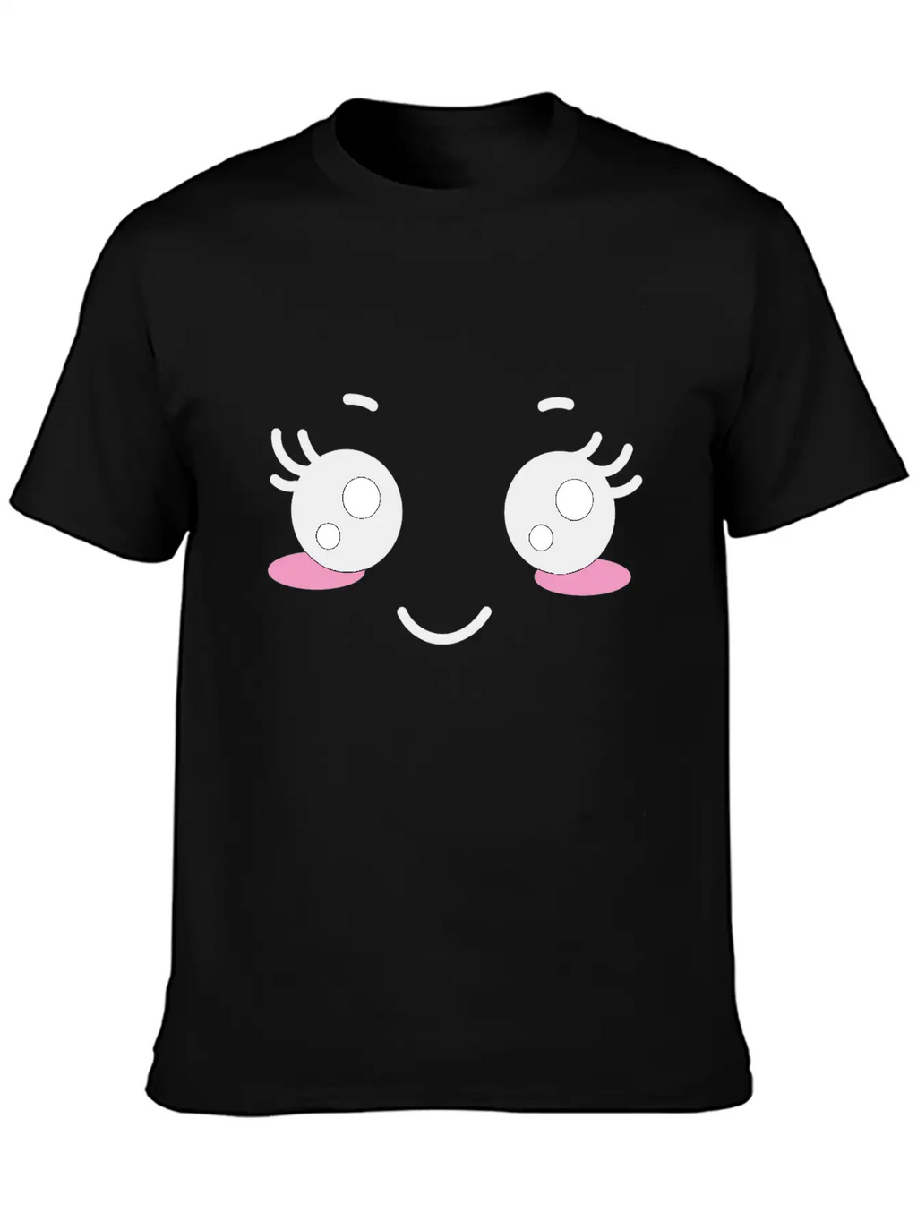Kawaii Face Unisex Casual T-Shirt – Clean Design For Daily Comfort
