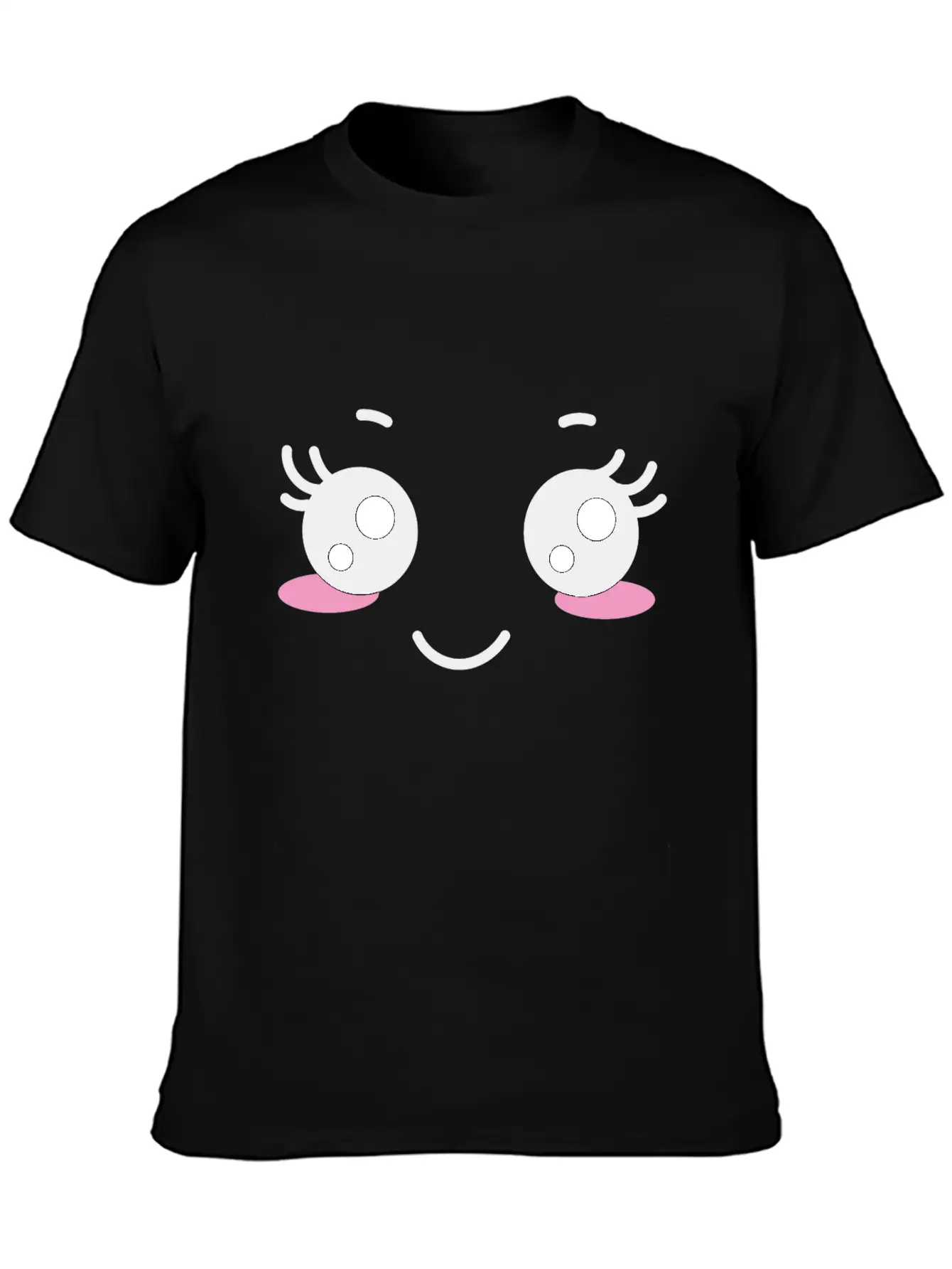 Kawaii Face Unisex Casual T-Shirt – Clean Design For Daily Comfort