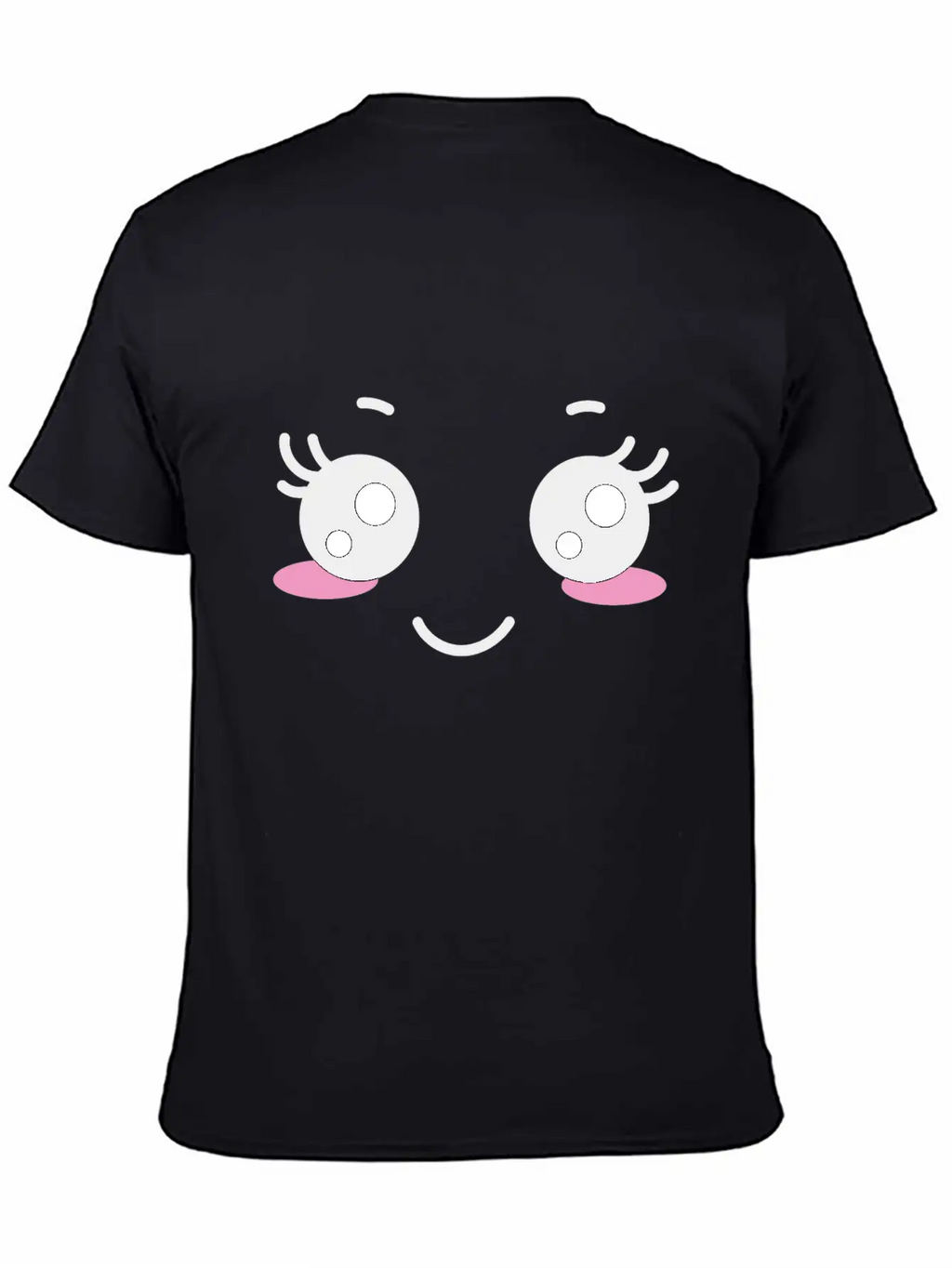Kawaii Face Unisex Casual T-Shirt – Clean Design For Daily Comfort