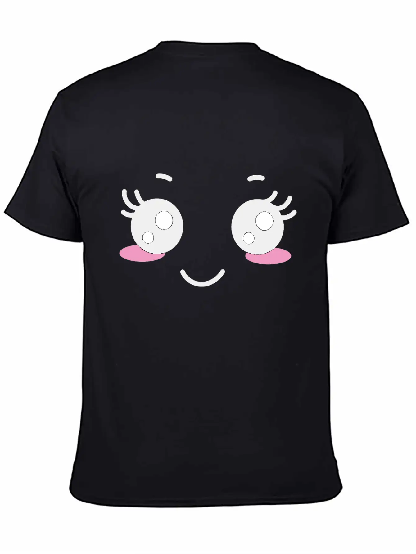 Kawaii Face Unisex Casual T-Shirt – Clean Design For Daily Comfort