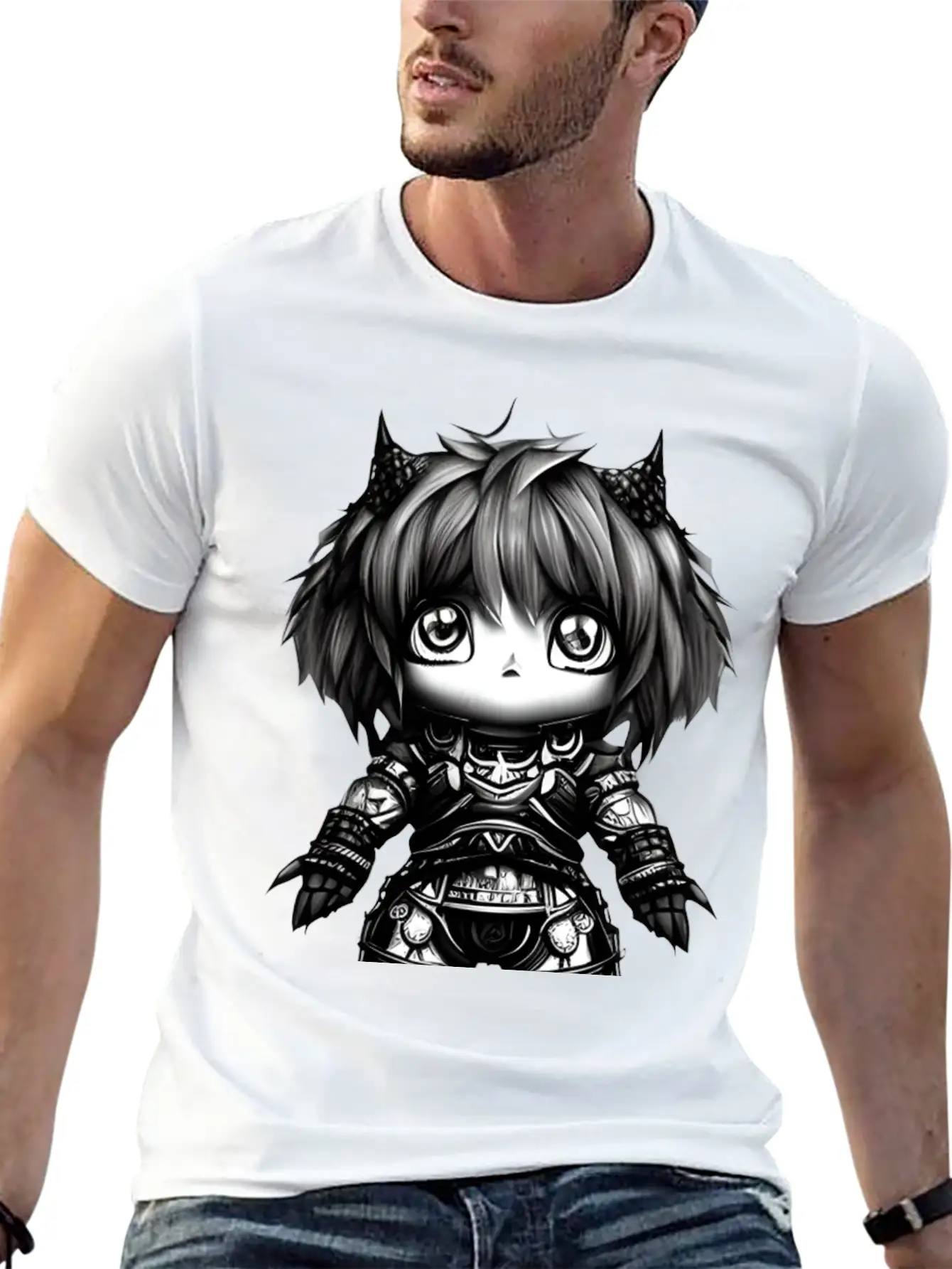 Kawaii Fantasy Character Unisex Casual T-Shirt – Clean Design For Daily Comfort