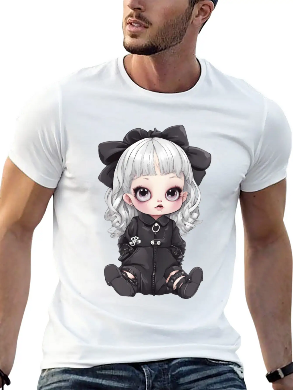 Kawaii Goth Unisex Casual T-Shirt – Clean Design For Daily Comfort