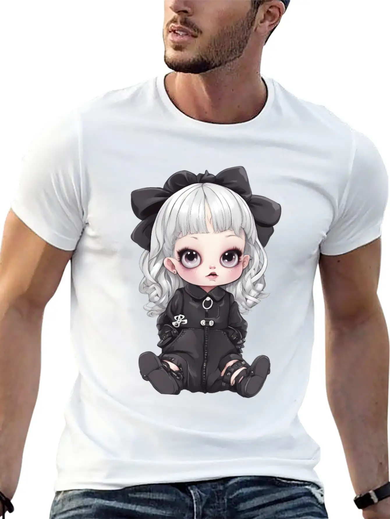 Kawaii Goth Unisex Casual T-Shirt – Clean Design For Daily Comfort