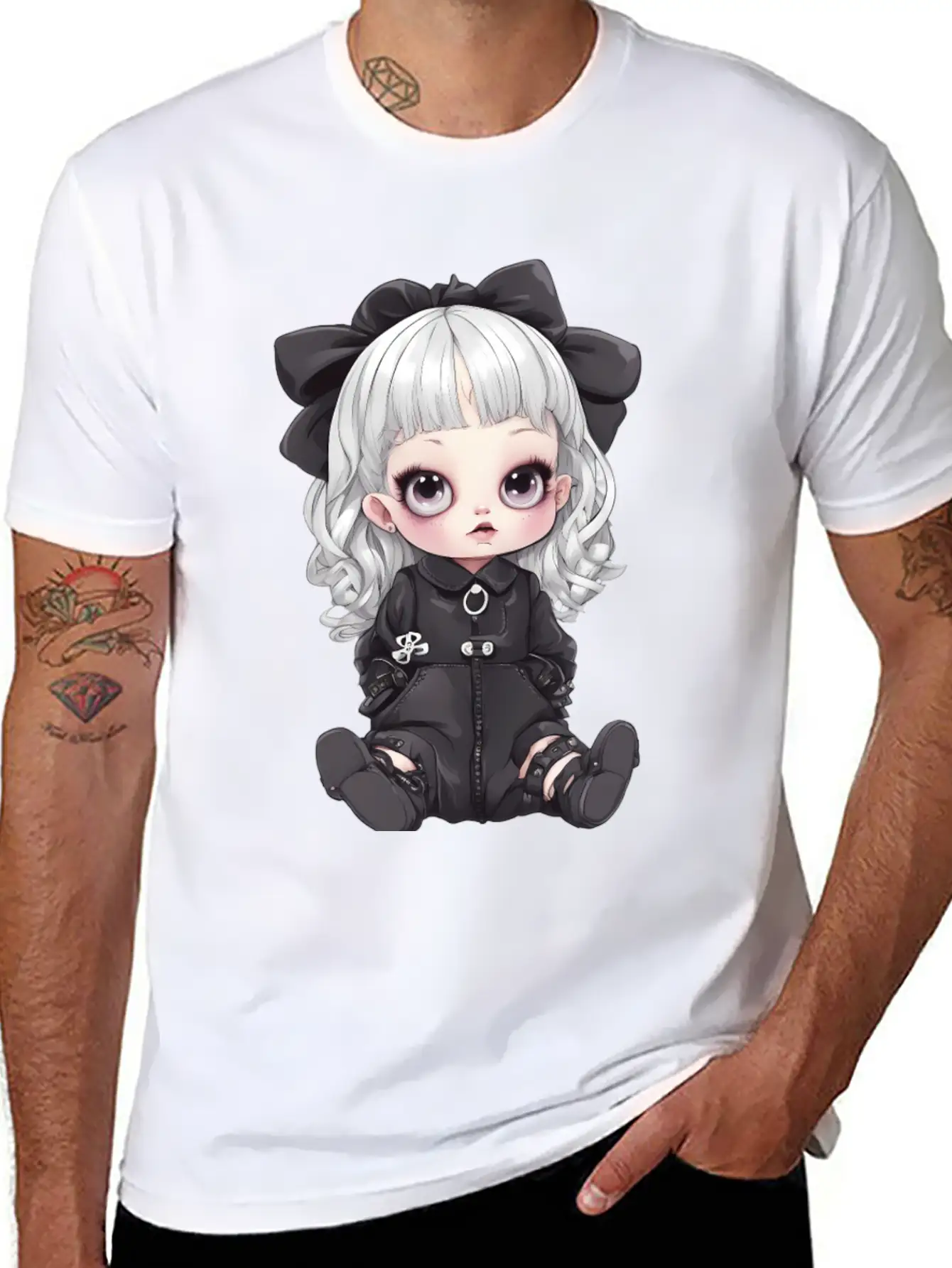 Kawaii Goth Unisex Casual T-Shirt – Clean Design For Daily Comfort