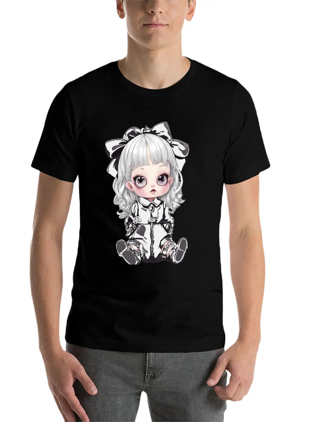 Kawaii Goth Unisex Casual T-Shirt – Clean Design For Daily Comfort
