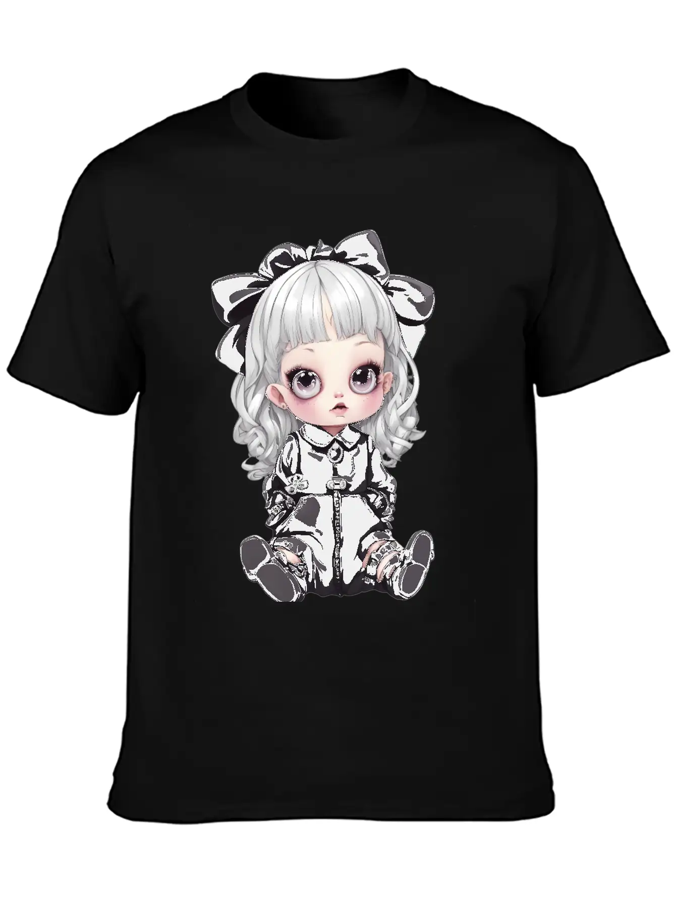 Kawaii Goth Unisex Casual T-Shirt – Clean Design For Daily Comfort