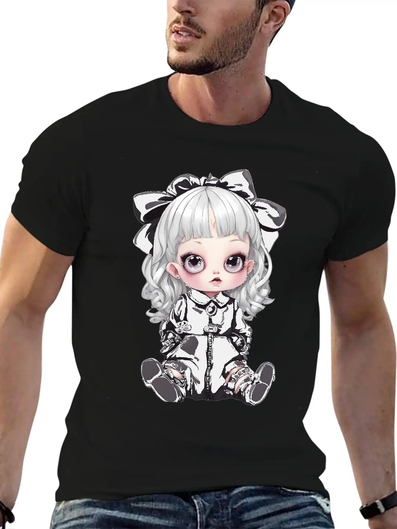 Kawaii Goth Unisex Casual T-Shirt – Clean Design For Daily Comfort