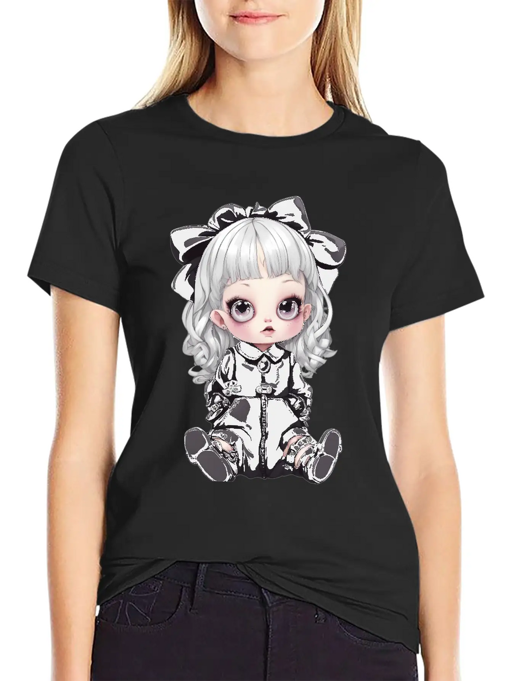 Kawaii Goth Unisex Casual T-Shirt – Clean Design For Daily Comfort